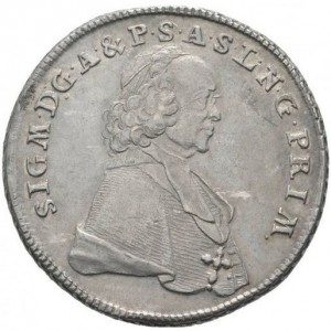 Аверс монеты Архиепископство Зальцбургское, ½ талера, 1769