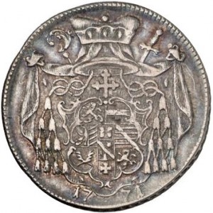 Реверс монеты Архиепископство Зальцбургское, ½ талера, 1770-1771
