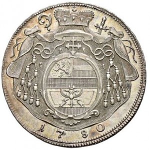 Реверс монеты Архиепископство Зальцбургское, ½ талера, 1772-1782