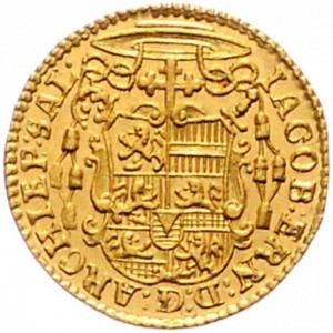 Аверс монеты Архиепископство Зальцбургское, ¼ дуката, 1745