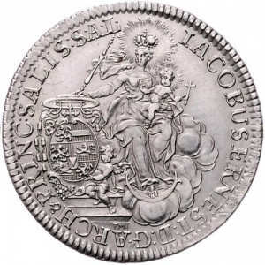 Аверс монеты Архиепископство Зальцбургское, 1 талер, 1745