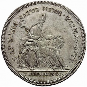 Реверс монеты Архиепископство Зальцбургское, 1 талер, 1757