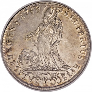 Реверс монеты Архиепископство Зальцбургское, 1 талер, 1758
