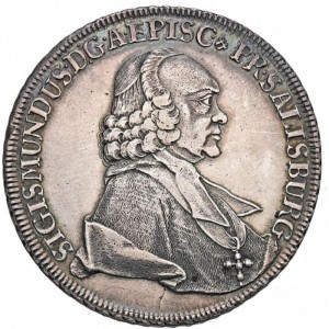 Аверс монеты Архиепископство Зальцбургское, 1 талер, 1761
