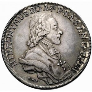 Аверс монеты Архиепископство Зальцбургское, 1 талер, 1772