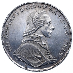 Аверс монеты Архиепископство Зальцбургское, 1 талер, 1772-1786