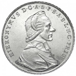 Аверс монеты Архиепископство Зальцбургское, 1 талер, 1787-1789