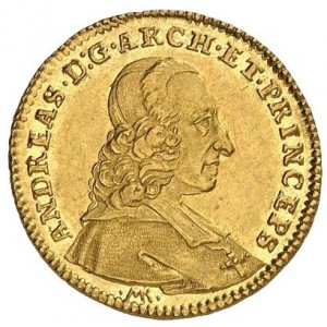 Аверс монеты Архиепископство Зальцбургское, 1 дукат, 1748-1751