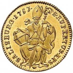 Реверс монеты Архиепископство Зальцбургское, 1 дукат, 1753