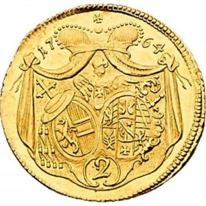 Реверс монеты Архиепископство Зальцбургское, 2 дуката, 1764