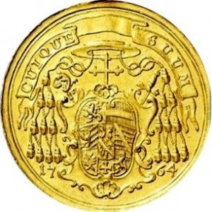 Реверс монеты Архиепископство Зальцбургское, 6 дукатов, 1764