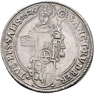 Реверс монеты Архиепископство Зальцбургское, ¼ талера, 1625-1652