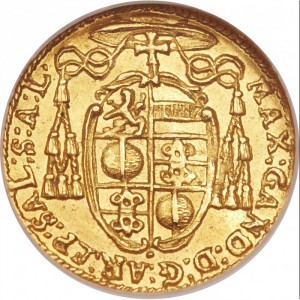 Аверс монеты Архиепископство Зальцбургское, ¼ дуката, 1668-1686