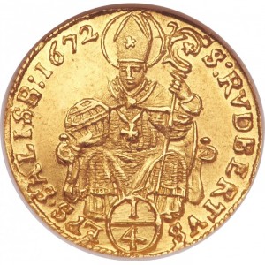 Реверс монеты Архиепископство Зальцбургское, ¼ дуката, 1668-1686