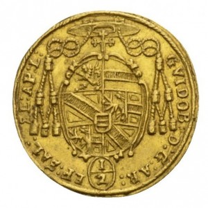 Аверс монеты Архиепископство Зальцбургское, ½ дуката, 1654-1668