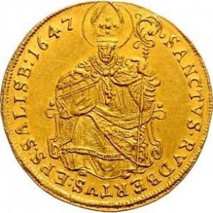 Реверс монеты Архиепископство Зальцбургское, 2 дуката, 1628-1648