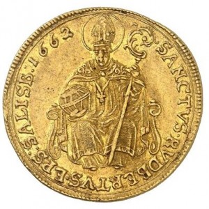 Реверс монеты Архиепископство Зальцбургское, 2 дуката, 1654-1662