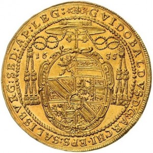 Аверс монеты Архиепископство Зальцбургское, 4 дуката, 1655
