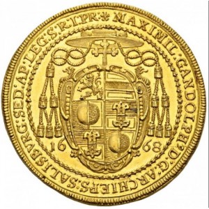 Аверс монеты Архиепископство Зальцбургское, 6 дукатов, 1668