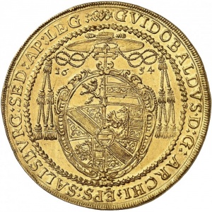 Аверс монеты Архиепископство Зальцбургское, 10 дукатов, 1654