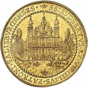 Реверс монеты Архиепископство Зальцбургское, 10 дукатов, 1654
