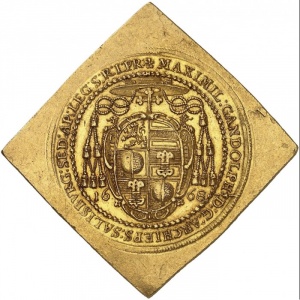 Аверс монеты Архиепископство Зальцбургское, 10 дукатов, 1668
