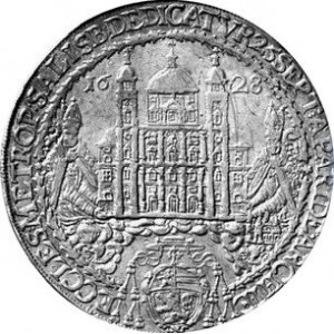 Аверс монеты Архиепископство Зальцбургское, 3 талера, 1628, Освящение митрополичьей церкви Зальцбурга архиепископом П…