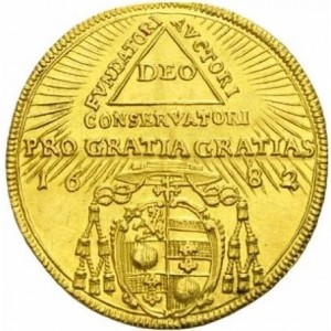 Аверс монеты Архиепископство Зальцбургское, 2 дуката, 1682, 1100 лет епископству