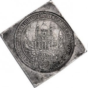 Аверс монеты Архиепископство Зальцбургское, 6 талеров, 1628, Освящение митрополичьей церкви Зальцбурга архиепископом …
