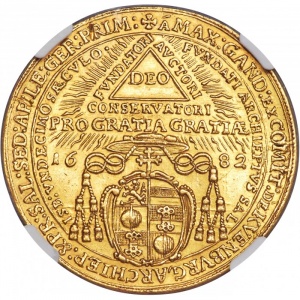 Аверс монеты Архиепископство Зальцбургское, 5 дукатов, 1682, 1100 лет епископству