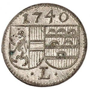 Аверс монеты Архиепископство Зальцбургское, 1 пфенниг, 1728-1744, Односторонняя монета