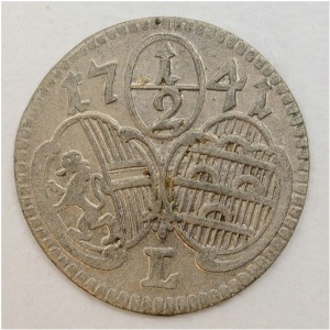 Аверс монеты Архиепископство Зальцбургское, ½ крейцера, 1729-1743, Односторонняя монета