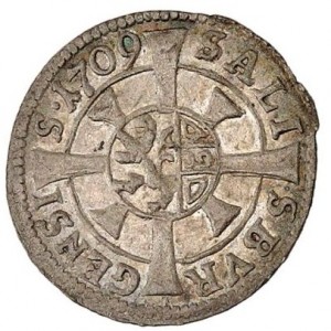 Реверс монеты Архиепископство Зальцбургское, 1 крейцер, 1709-1711