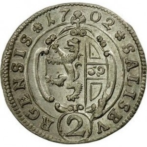 Реверс монеты Архиепископство Зальцбургское, 2 крейцера, 1694-1709