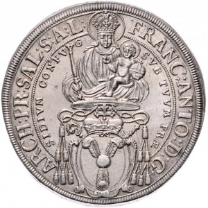 Аверс монеты Архиепископство Зальцбургское, 1 талер, 1709-1711, Надпись на аверсе: "FRANC ANTO..."