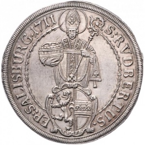 Реверс монеты Архиепископство Зальцбургское, 1 талер, 1709-1711, Надпись на аверсе: "FRANC ANTO..."