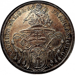 Аверс монеты Архиепископство Зальцбургское, 1 талер, 1712-1722, Герб на аверсе