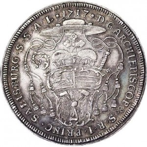 Реверс монеты Архиепископство Зальцбургское, 1 талер, 1716-1725, Большой бюст Франца Антона на аверсе без звезды