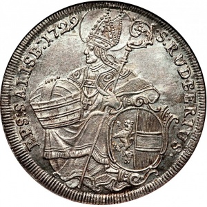 Реверс монеты Архиепископство Зальцбургское, 1 талер, 1728-1735, Герб на аверсе