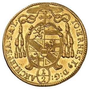 Аверс монеты Архиепископство Зальцбургское, ½ дуката, 1687-1707