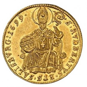 Реверс монеты Архиепископство Зальцбургское, ½ дуката, 1687-1707