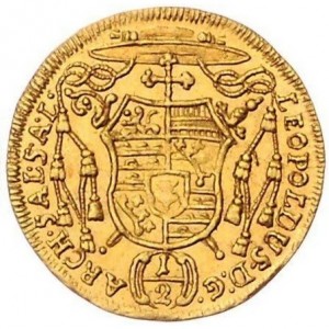 Аверс монеты Архиепископство Зальцбургское, ½ дуката, 1728