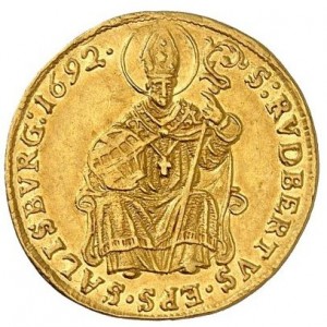 Реверс монеты Архиепископство Зальцбургское, 1 дукат, 1687-1708