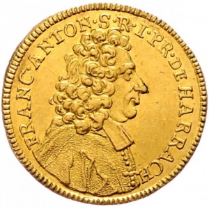 Аверс монеты Архиепископство Зальцбургское, 1 дукат, 1710-1725, Герб на реверсе