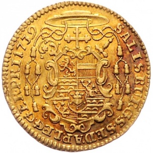 Реверс монеты Архиепископство Зальцбургское, 1 дукат, 1738-1744