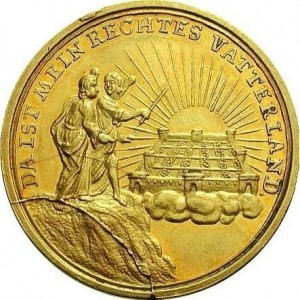 Реверс монеты Архиепископство Зальцбургское, 2 дуката, 1732