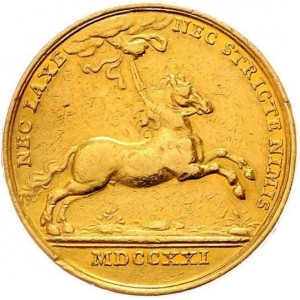 Реверс монеты Архиепископство Зальцбургское, 5 дукатов, 1721