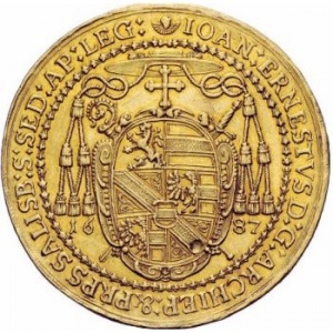 Аверс монеты Архиепископство Зальцбургское, 10 дукатов, 1687