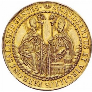 Реверс монеты Архиепископство Зальцбургское, 10 дукатов, 1687