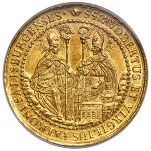 Реверс монеты Архиепископство Зальцбургское, 10 дукатов, 1709